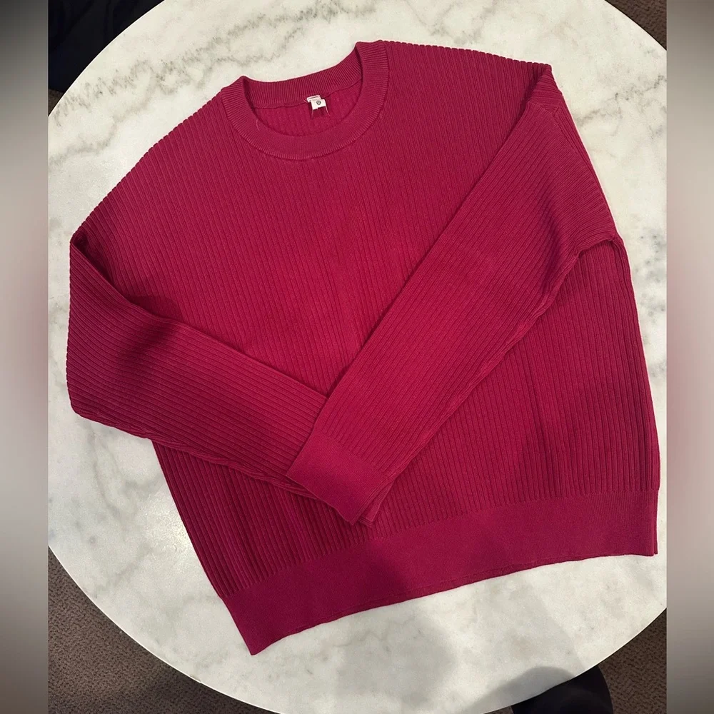 Lululemon Cotton-Blend Ribbed Sweater Wild Berry / Ripened Raspberry - Picture 5 of 8